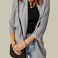 Ribbed Open Front Knit Cardigan