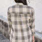 Chest Pocket Plaid Pattern Long Sleeve Shirt