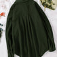 Gray Turn Down Collar Buttoned Shirt Jacket