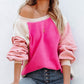 Colorblock Long Sleeve Pullover Fleece Sweatshirt