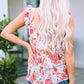 Multicolor Flutter Floral Print Flowy Tank Top