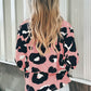 Leopard Print Long Sleeve Loose Top