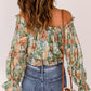 Floral Print Off the Shoulder Blouse