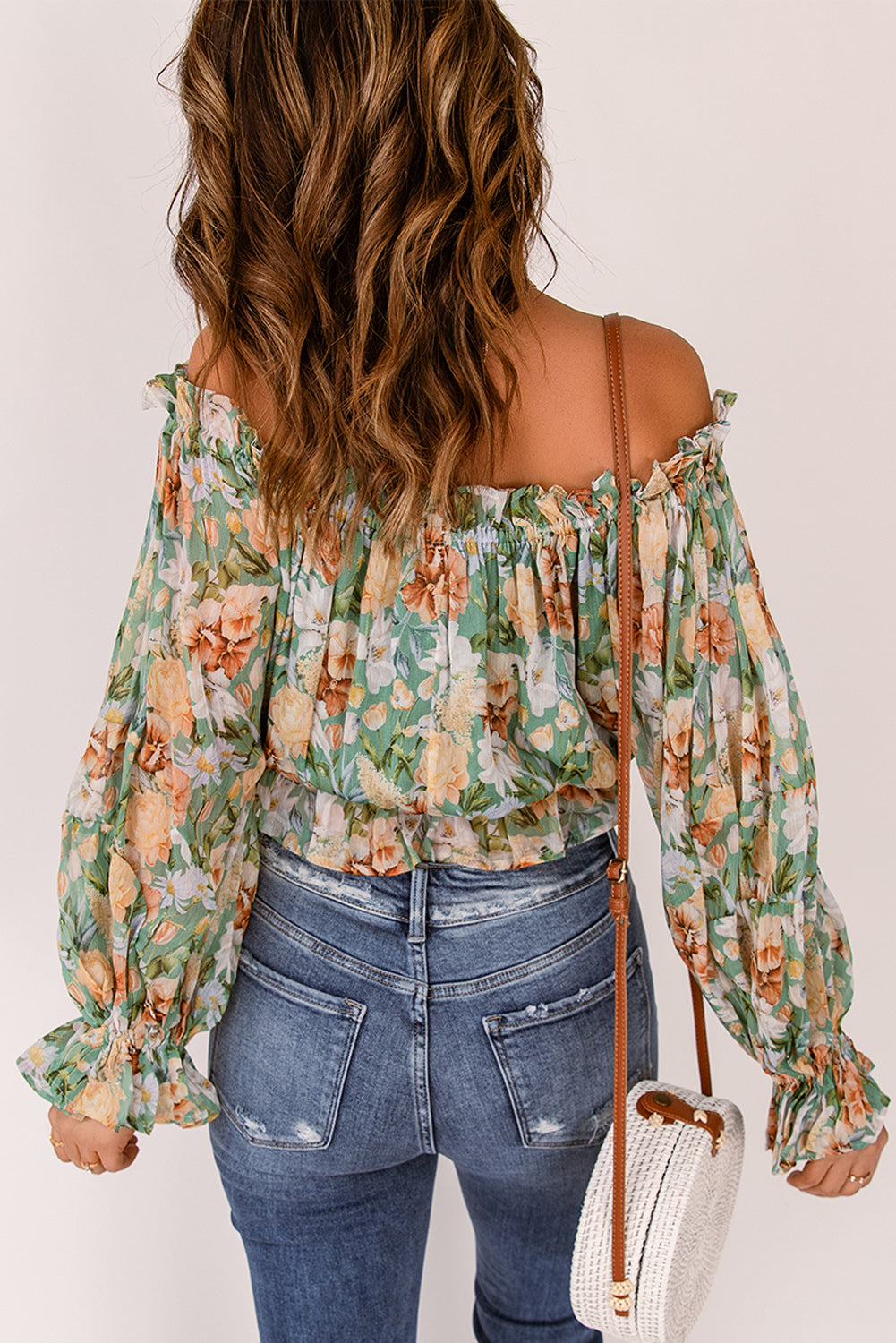 Floral Print Off the Shoulder Blouse