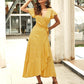 Summer V-neck ladies casual resort dress