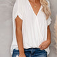 Short Sleeves Drape Knit Top