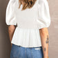 Puff Sleeve Smocked Top