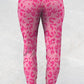 Pink Leopard Print Ankle-length High Waist Skinny Pants