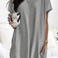 Side Pockets Short Sleeve Tunic Top
