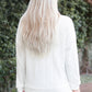 White Cowl Neck Textured Sweatshirt