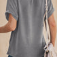 Plain Short Sleeve Twist Tee
