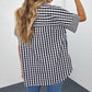 Black Gingham Play Button Up Shirt