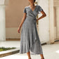 Summer V-neck ladies casual resort dress