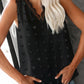 Swiss Dot Lace Stitching V Neck Tank Top
