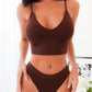 BASIC RIBBED SET- MOCHA