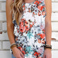 White Floral Print Sleeveless Top