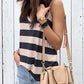 Striped V Neck Tank Top