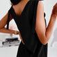 Black Tie On Shoulder V Neck Tank Top