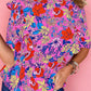 Floral Print Ruffle Peplum Top
