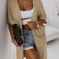 Dolman Half Sleeve Pocketed Long Cardigan