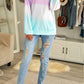 Color Block Tie Dye Pullover Sweatshirt