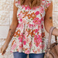 Multicolor Flutter Floral Print Flowy Tank Top