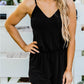 Spaghetti Straps V Neck Crisscross Back Romper
