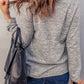 Gray Quarter Zip Pullover Sweatshirt