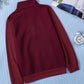 Stand Neck Waffle Zip up Sweatshirt