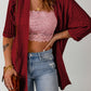 Ribbed Open Front Knit Cardigan