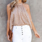 Daisy Pattern Flowy Tank Top with Tie Back