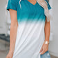 Ombre Color Block Casual Summer Shirt