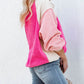 Colorblock Long Sleeve Pullover Fleece Sweatshirt