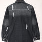 Black Distressed Denim Jacket