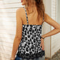 Eyelash Neckline Spaghetti Straps Leopard Tank
