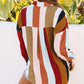 Multicolor Stripe Color Block Oversized Long Sleeve Shirt