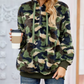 Camo Print Warm Furry Pullover Hoodie
