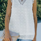 Swiss Dot Lace Stitching V Neck Tank Top