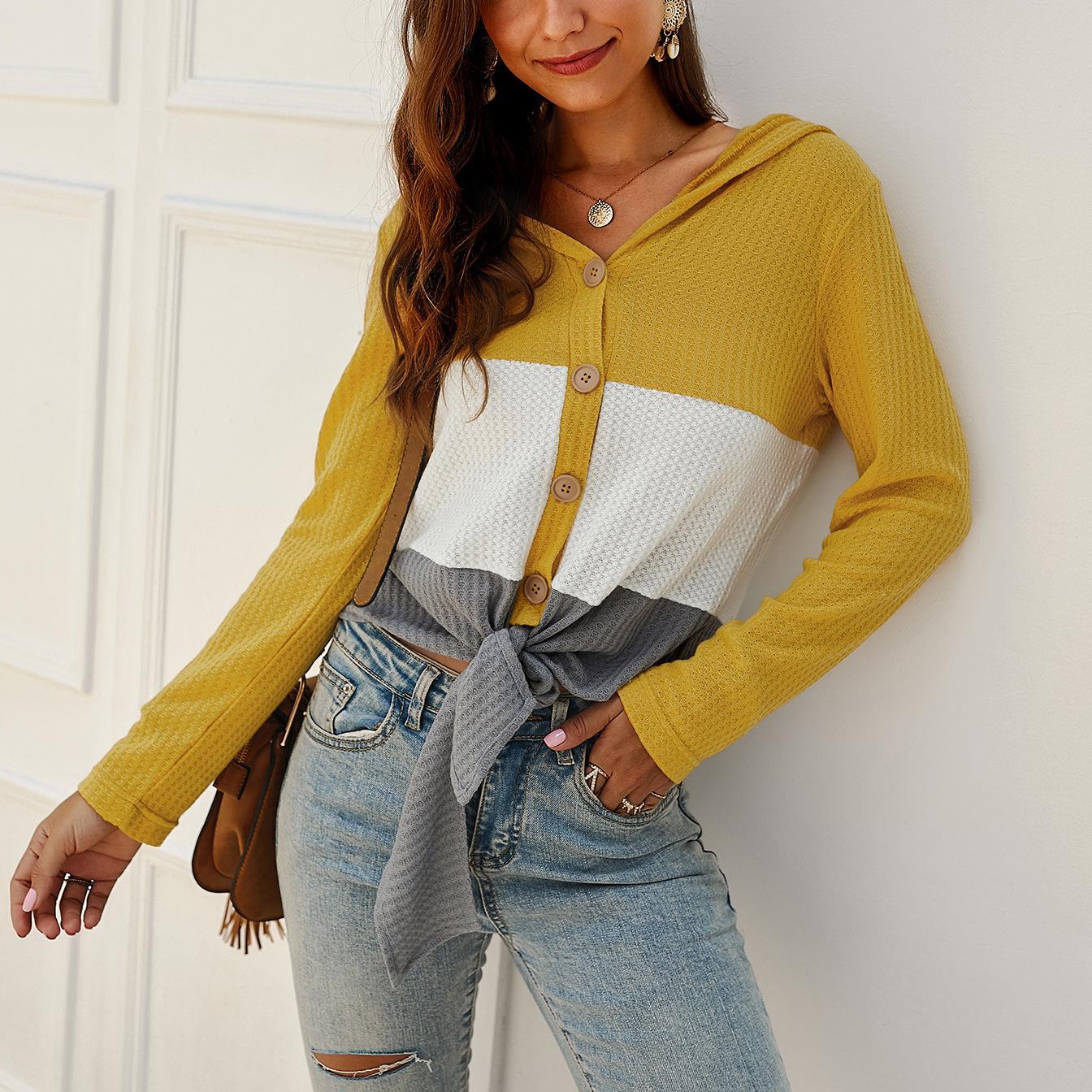 Fall/Winter V-neck knitted sweater for women