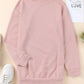 Crew Neck Slit Buttons Sweatshirt