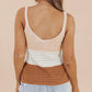 Khaki Striped Knit Color Block Tank Top