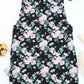 Black Plus Size Floral Print Ribbon V Neck Tank Top