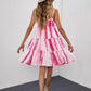 Tie-dye Tiered Ruffled Flowy Slip Dress