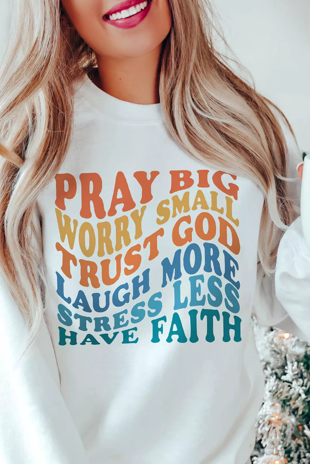 Slogan Letters Print Long Sleeve Pullover Sweatshirt