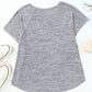 Gray Loose Slouchy Knitted Raglan Sleeves T-shirt