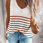 Stripes White Knit Tank Top
