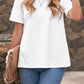 Solid Color Rolled Short Sleeve T Shirt