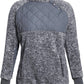 Fleece Asymmetrical Snap Pullover