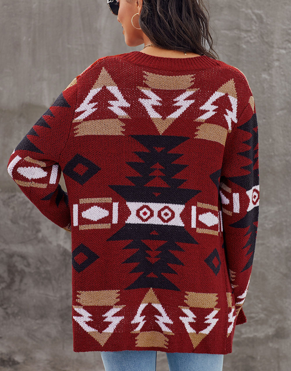 Moraga Pocketed Aztec Cardigan