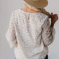 Leopard Crew Neck Long Sleeve Blouse
